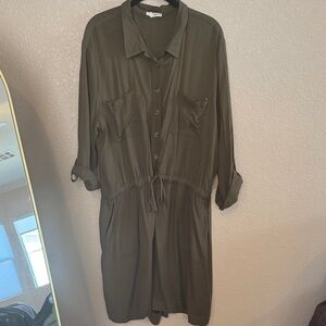 Maurice’s Olive Green Button-Up romper